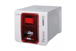 Evolis Zenius Expert ZN1H00HSRS, drukarka kart plastikikowych, single sided, 12 dots/mm (300 dpi), USB, Ethernet, contactless, red