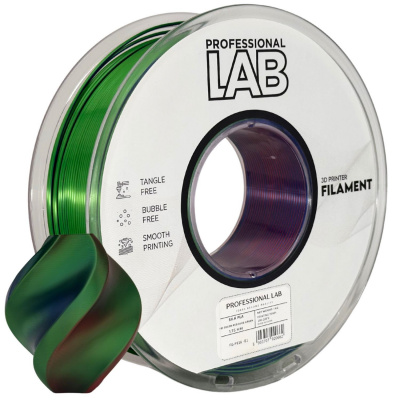 Professional Lab FG-P116-E1, 3D filament, PLA Silk, 1,75mm, 1000g,  Tri Color, Wielokolorowy (Red, Blue, green)