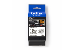 Brother TZ-FX241 / TZe-FX241, 18mm x 8m, czarny druk / biały podkład, taśma oryginalna