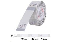 Niimbot przezroczyste etykiety T  A2G88778801, 14x40mm 160szt. Niedźwiadek dla D11, D11-M, D110, D110-H