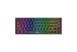 Marvo SHOGO 63, klawiatura US, gamingowa, przewodowa (USB), czarna, mechaniczna, podświetlenie