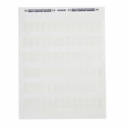 Brady LAT-22-361-5 / 029754, LaserTab Laser Printable Labels, 12.70 mm x 38.10 mm