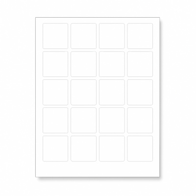 Etykiety samoprzylepne 45 x 45 mm, 24 etykiet, A4, 100 arkuszy