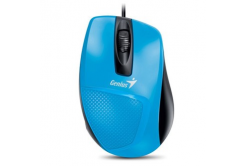 Genius Mysz DX-150X 31010231102, 1000DPI, Optyczne, 3 przyciski, przewodowy USB, niebieski