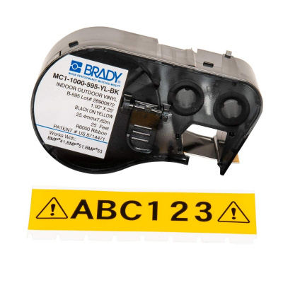 Brady M4-82-499-YL-BK / 170800, 9.53 mm, Nylon, czarny druk / żółty podkład