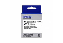 Epson LabelWorks LK-6WBN C53S656006 24mm x 9m, czarny druk / biały podkład, taśma oryginalna