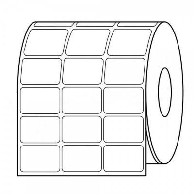 Etykiety samoprzylepne 32x20 mm, trzyliniowy, 9000szt., termo, rolka