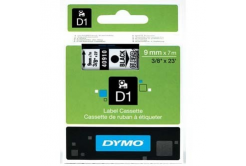 Dymo D1 40910, S0720670, 9mm x 7m, czarny druk / przezroczysty podkład, taśma oryginalna