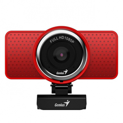 Genius Full HD Webkamera ECam 8000, 1920x1080, USB 2.0, červená, Windows 7 a vyšší, FULL HD, 30 FPS