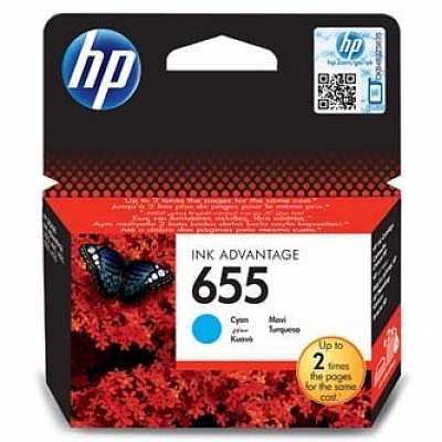 HP 655 CZ110AE błękitny (cyan) tusz oryginalna, po upływie terminu ważności