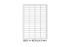Samoprzylepne etykiety 48,5 x 16,9 mm, 68 etykiet, A4, 100 arkuszy
