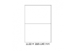 Samoprzylepne etykiety 210 x 148 mm, 2 etykiety, A4, 100 arkuszy