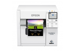 Epson ColorWorks C4000e (mk) C31CK03102MK, kolorowa drukarka etykiet, Matt Black Ink, cutter, ZPLII, USB, Ethernet