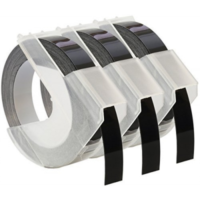 Taśma zamiennik Dymo S0847730, 9mm x 3 m, biały druk / czarny, 3 szt