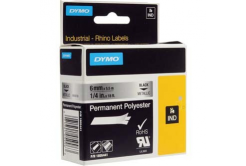 Dymo Rhino 1805441, 6mm x 5,5m, czarny druk / metaliczny podkład, taśma oryginalna