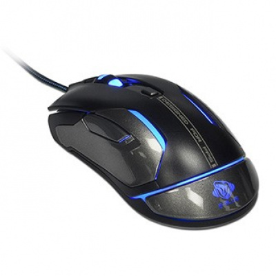 E-blue Mysz Auroza FPS EMS669MGAA-IU, 8200DPI, laserowa, 6 przycisków, przewodowy USB, czarny, RGB podświetlenie