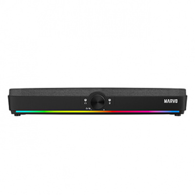 Marvo Soundbar SG-286, 2.0, 10W, černý, regulace hlasitosti, RGB podsvícení, USB/Bluetooth, 60Hz-20kHz