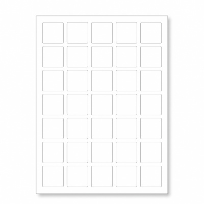 Etykiety samoprzylepne 30 x 30 mm, 54 etykiet, A4, 100 arkuszy
