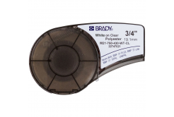 Brady M21-750-430-WT-CL / 139749, taśma poliestrowa, 19.05 mm x 6.40 m