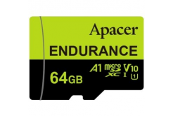 Apacer pamięć Endurance V30 A1, 64GB, micro SDXC, AP64GEDM1D05-R, UHS-I U3 (Class 10)