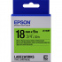 Epson LabelWorks LK-5GBF C53S655005 18mm x 9m, czarny druk / zielony podkład, fluorescencyjny, taśma oryginalna