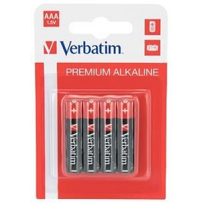 VERBATIM Baterie alkaliczne AAA, 4 PACK, LR3