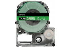 Epson LK-SD9GW, 9mm x 9m, biały druk / zielony podkład, taśma zamiennik