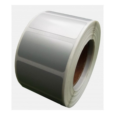 Samoprzylepne PP (polipropylen) etykiety, 32x20mm, 2000 szt., dla TTR, srebrny, rolka