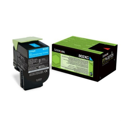 Lexmark 80C2XCE błękitny (cyan) toner oryginalny