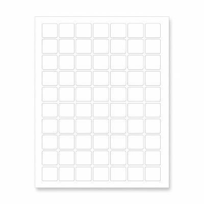 Etykiety samoprzylepne 25 x 25 mm, 70 etykiet, A4, 100 arkuszy