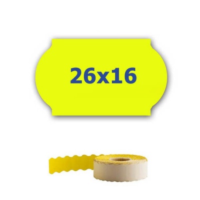 Etykiety cenowe do oznaczania szczypiec, 26mm x 16mm, 700 szt., sygnał żółte