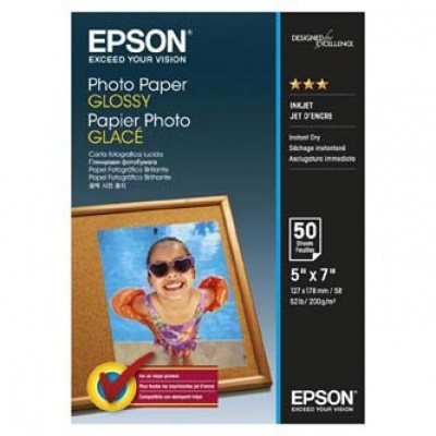 Epson S042545 Glossy Photo Paper, papier fotograficzny, błyszczący, biały, 13x18cm, 200 g/m2, 50 szt.