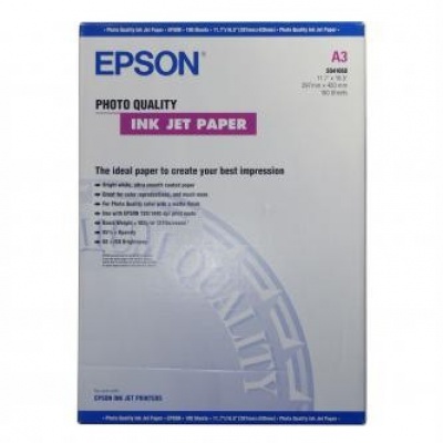 Epson S041068 Photo Quality InkJet Paper, papier fotograficzny, matowy, biały, A3, 105 g/m2, 720dpi, 100 szt.