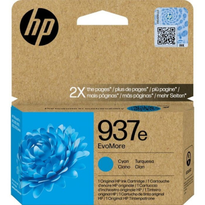HP 937e 4S6W6NE EvoMore błękitny (cyan) tusz oryginalna