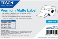 Epson C33S045726 Premium Matte, dla ColorWorks, 76x127mm, 960szt., biały etykiety samoprzylepne