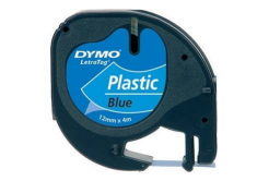 Dymo LetraTag 59426, S0721600, 12mm x 4m, czarny druk / modý podklad, taśma oryginalna