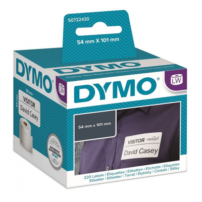 Dymo 99014, S0722430, 101mm x 54mm, biały, etykiety papierowe oryginalne