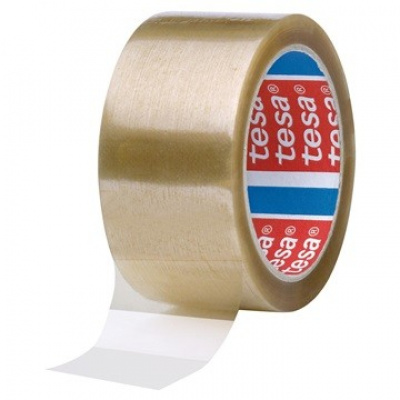 Tesa 04089, przezroczysta taśma pakowa, 75 mm x 66 m, 24 rolki w opakowaniu