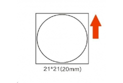 Niimbot etykiety R A2A18348301, 21x21mm 300szt. RoundB dla B21