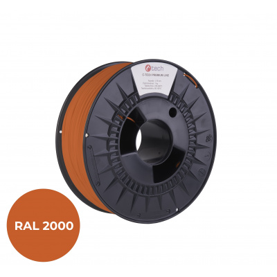 C-Tech 3DF-P-ASA1.75-2000 3D filament, PREMIUM LINE, ASA, RAL2000, 1,75mm, 1000g, Żółty - Pomarańczowy (Yellow - Orange)