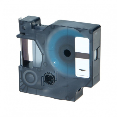 Taśma zamiennik Dymo 45807, S0720870, 19mm x 7m, czarny druk / czerwony podkład