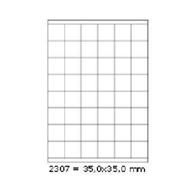 Samoprzylepne etykiety 35 x 35 mm, 48 etykiet, A4, 100 arkuszy