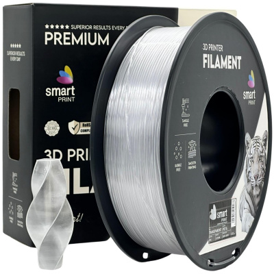 Smart Print FG-S32-E1, 3D filament, PETG, 1,75mm, 1000g, Przezroczysty (Transparent)