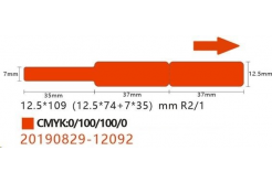 Niimbot štítky na kabely RXL 12,5x109mm 65ks Red pro D11 a D110