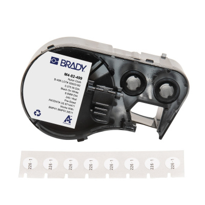 Brady M4-82-499 / 170798, 9.53 mm, Nylon, czarny druk / biały podkład
