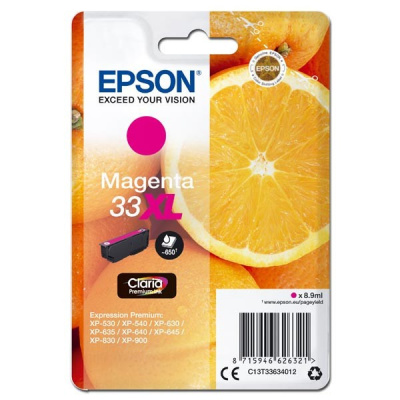 Epson T33 XL C13T33634012 purpurowy (magenta) tusz oryginalna