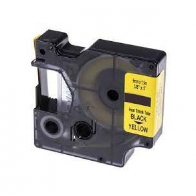 Taśma zamiennik Dymo 18054, S0718290, 9mm x 1, 5m czarny druk / żółty podkład