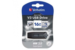 Verbatim 49172 Store N Go V3, Pamięć flash USB, USB A 3.0, 16GB, z wyjmowanym złączem, czarny