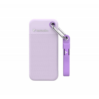 VERBATIM zewnętrzny dysk SSD 1TB Pocket SSD, USB-C, Fioletowy