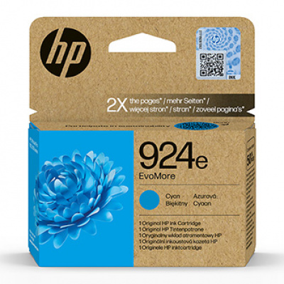 HP originální ink 4K0U7NE#CE1, HP 924e, cyan, 800str.
